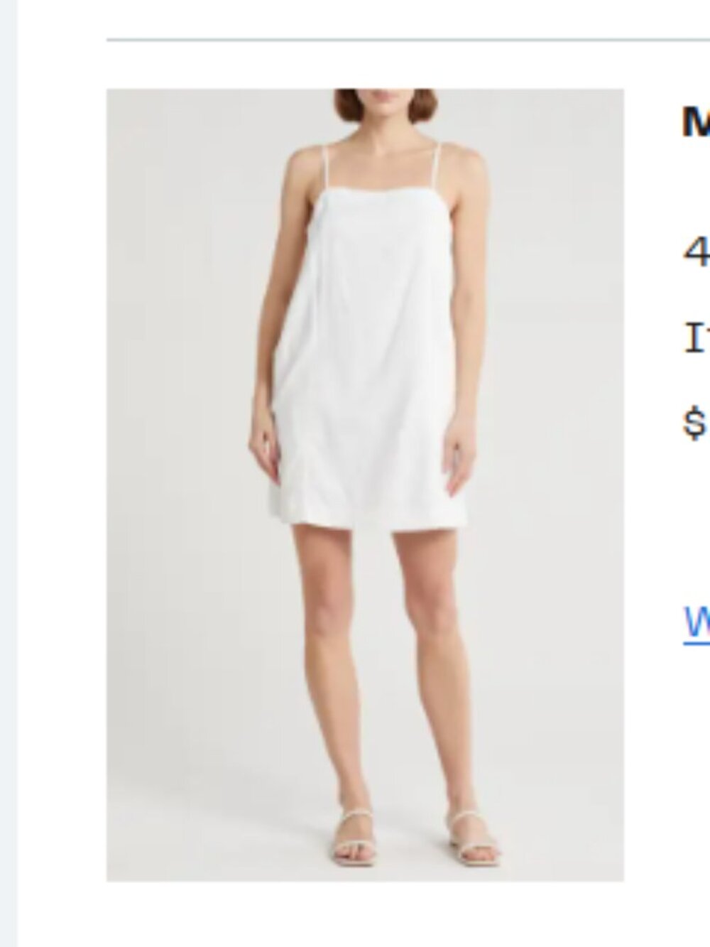 Madewell Max Linen Blend Minidress - White/Ivory